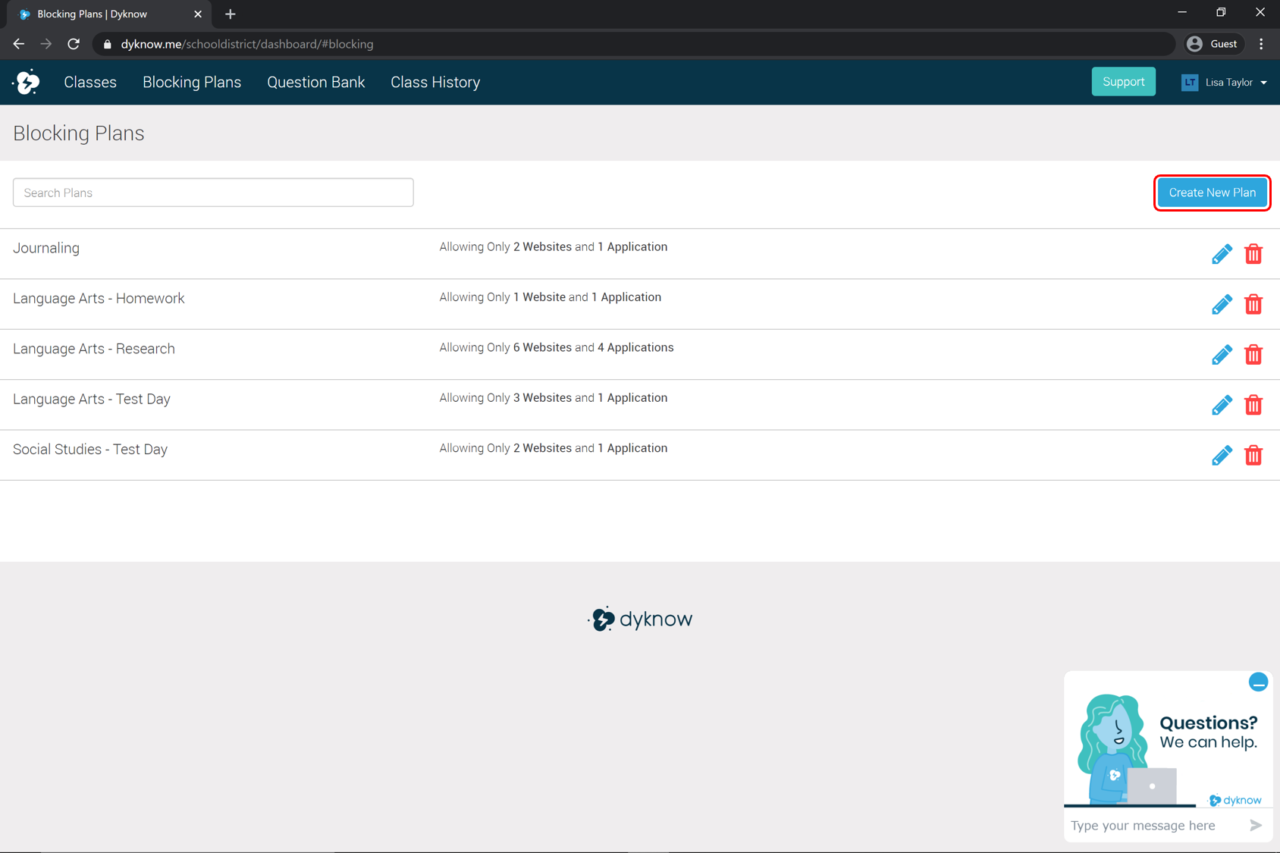 A Breakdown of Dyknow Blocking Methods Dyknow